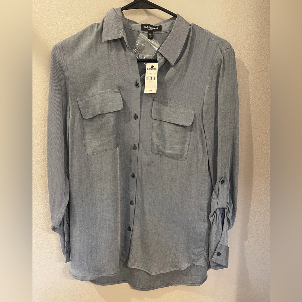 Express The City Shirt button down blouse
